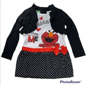 NWT Elmo Tunic Top With Mock Shrug Size 4T